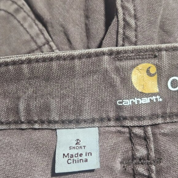 CARHARTT WOMENS SIZE 2 SHORT CARPENTER JEANS BROWN 30 X 28 - Picture 5 of 10